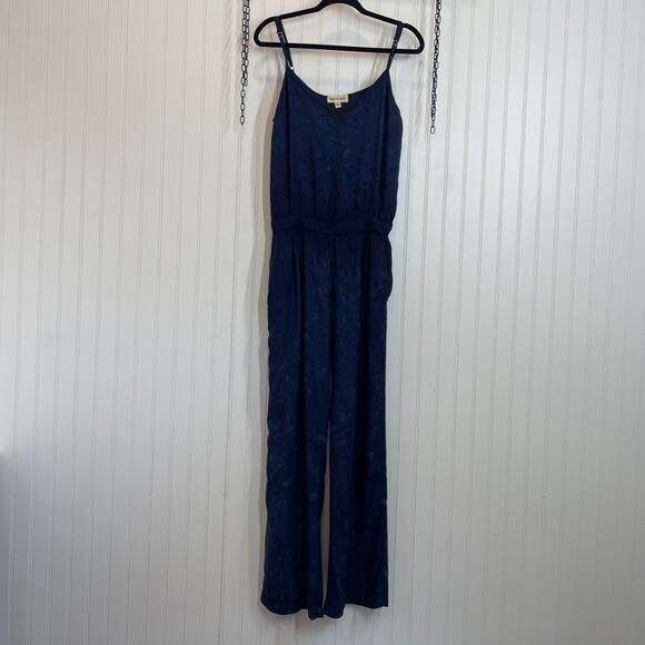 Cloth & Stone Anthropologie Women’s Blue Elastic Waist Romper Jumpsuit Small - Picture 1 of 8